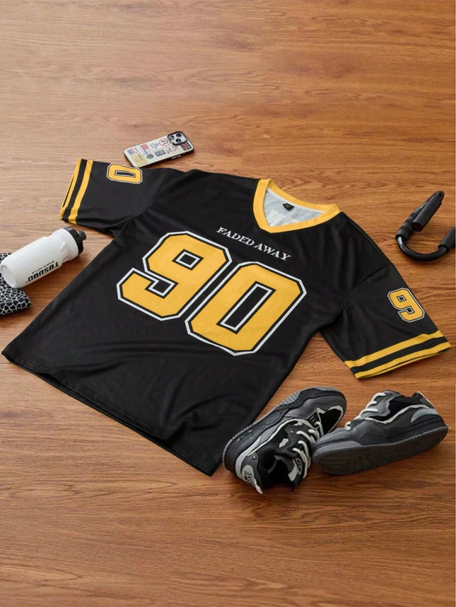 Men's Sports NB.90 Printed Casual T-Shirt Quick-Dry Oversized Shirt Tracksuit Football Jersey Fashionable Casual Sportswear Tees