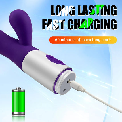 Rabbit Vibrator for Women Beginner G-Point Powerful Vibrating Massager Vaginal Clitoris Nipple Stimulator Female Adult Sex Toys