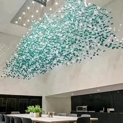 Hotel Sales High Ceiling Chandelier Lobby Restaurant Corridor Creative Hotel Engineering Glass Art Lighting Industry Chandelier