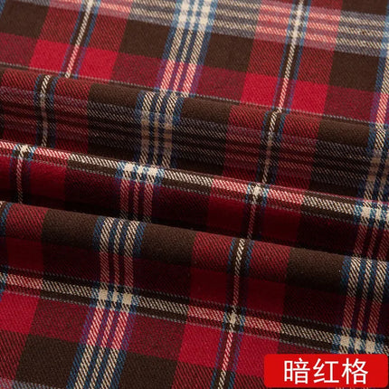 Pure Cotton Material Plaid Cloth Brushed Fabric for Shirt Clothing Diy Handmade Wholesale Cloth Apparent Diy Sewing Per Meter