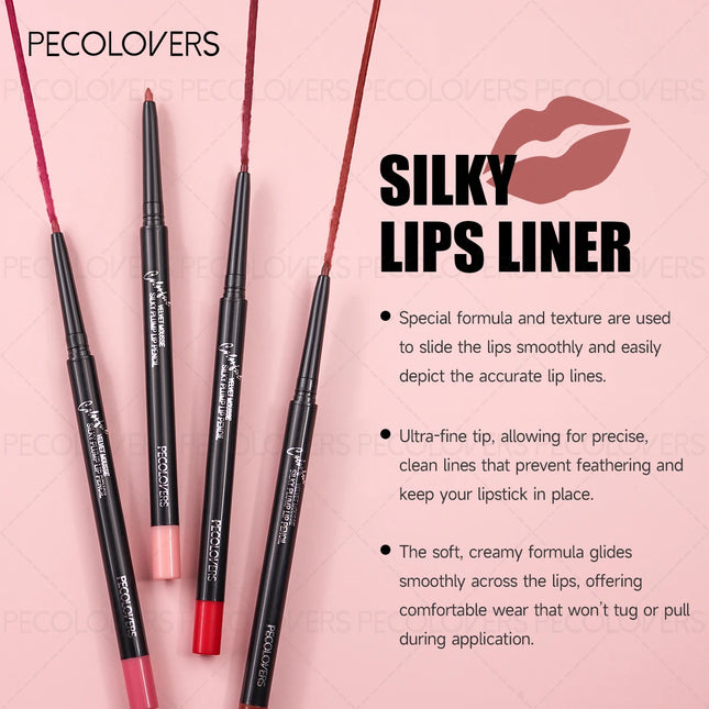 1PC Long-Lasting Matte Lip Liner Pencil - Wax Formula, Easy-Apply Lip Pencil for Precise Liner & Full Lips, Durable Makeup