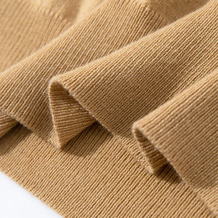 Men's short sleeved polo shirt, stylish top, knitted T-shirt, 2024 summer wool blend casual business pullover