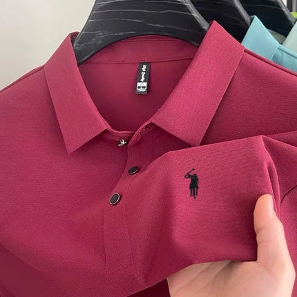 Luxury classic men's brand Paul original pony embroidered comfortable POLO shirt summer new casual breathable short sleeved top