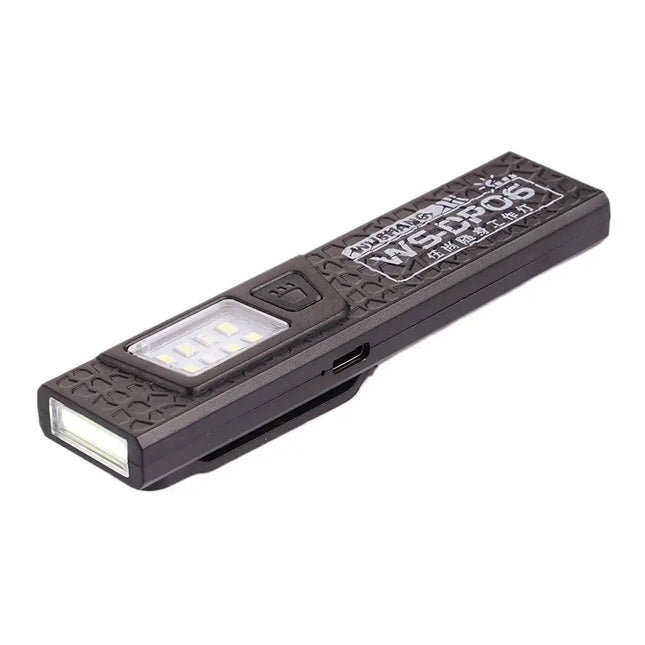 1/2Pcs Mini Portable Rechargeable LED Torch Light Waterproof Work Pocket Flashlight with Magnetic Grip Compact LED Flashlight