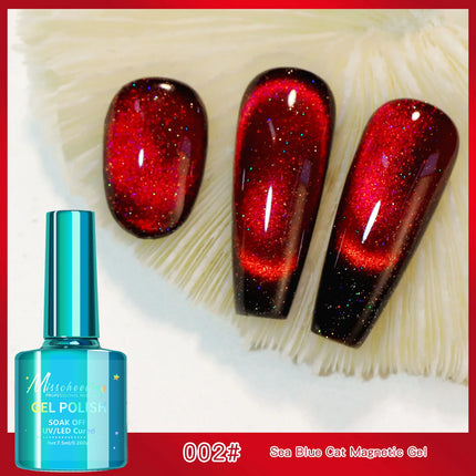 Semi Permanent Lacquer Hybrid Varnish Galaxy Crystal Cat Eye Gel Manicure DIY with Glitter Effect