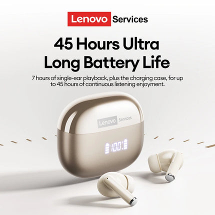 New Lenovo LE232 ANC Bluetooth 6.0 Headphones Active Noise Cancelling Wireless Earphone Power Display Music TWS Earbuds Choice