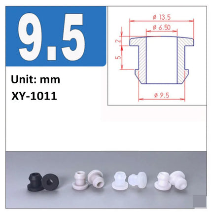Black Silicone Rubber Snap-on Grommet Hole Plugs End Caps Bung Wire Cable Protect Bush 4.5mm-30mm