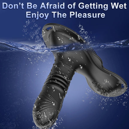 Electrically Inserted Prostate Massaging Device, Double-Vibration False Penis, Masturbation Device, Anal Stimulation, Adult Toy