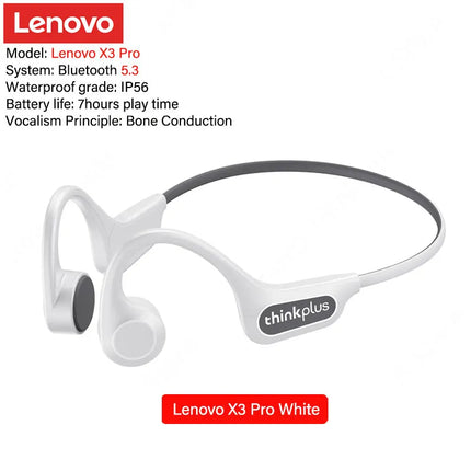Lenovo X3 Pro Bone Conduction Earphones Bluetooth 5.3 Hifi Ear-hook Wireless Headset With Mic Waterproof Earbud X4 X7 headphones
