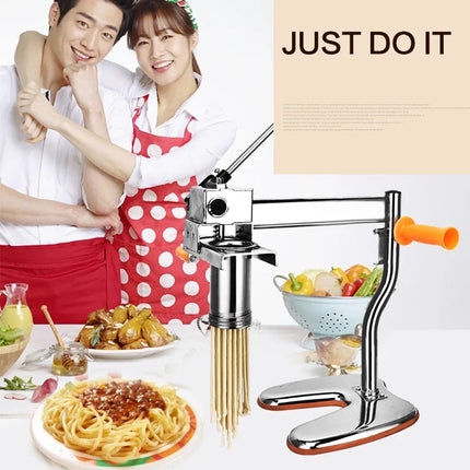 Household Manual Stainless Steel Noodle Pressing Machine Portable Two-axis Moodle Making Machine Manual Noodle Press