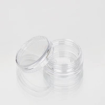 100/200/300pcs 2g/5g Cosmetic Jar Pots Makeup Lip Balm Container Transparent Empty Plastic Sample Bottles Eyeshadow Cream
