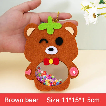 Creative Sequin Shaker Halloween Animal Pendant Handmade Craft Material Kits Kindergarten Kids Practice Ability Learning Toys