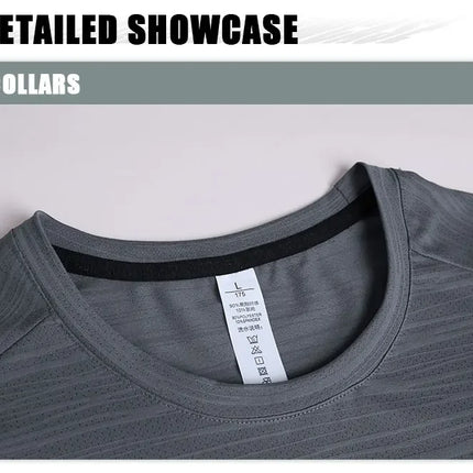 Muscle Training Compression T-shirt Man Running Dry Fit Tee Plain Color Plus Size Gym Men's T-shirts Sports Men Tops Sweatshirt