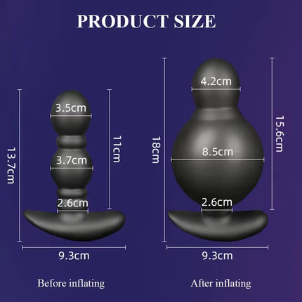 Inflatable Big Anal Plug Vibrator Butt Plug Dildo Sexy Toy Dual Motor Male Prostate Massager for Men BDSM Toys Adult Toys SexToy
