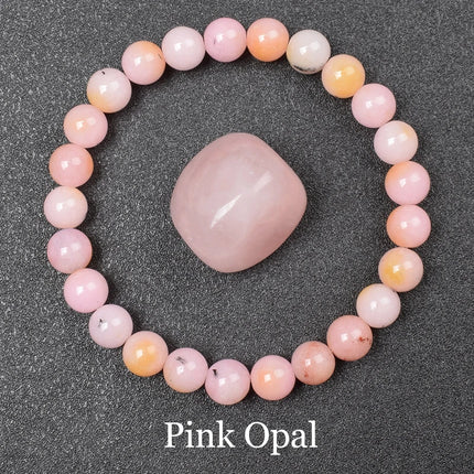 Natural Black Agates Beads Bracelet Women Men Genuine Black Onyx Natural Stone 6mm 8mm Smooth Round Beads Lucky Energy Jewelry