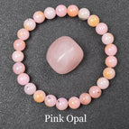 14 Pink Opal / 17cm-6.7inch / 6mm beads