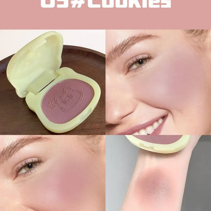 Colorful Matte Monochrome Blush SHAQINUO Whitening Lasting Vitality Girl Nude Makeup Natural Smudge Pendant Single Blush Plate