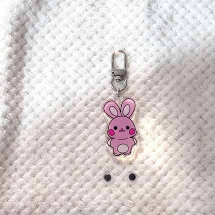 2pcs Kpop Ateez Aniteez Cartoon Character Plush Pendant with Acrylic Keychain Keyring San Bag Accessories Fans Gift Collection