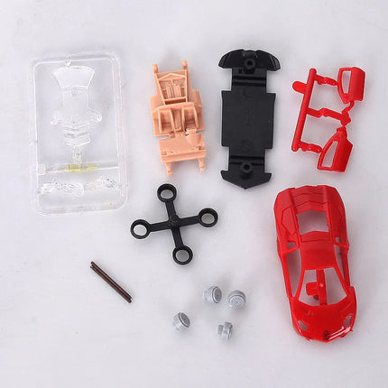 16PCS/Set 4D 1/87 Modern Cars can Move Collection Puzzle Plastic Assemble Model for Children
