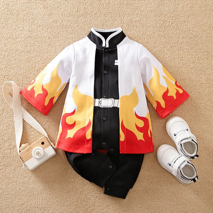 Newborn Baby Anime Cape Style Children Long Sleeve Cotton Bodysuit, Cute Kids Boys Girls Romper
