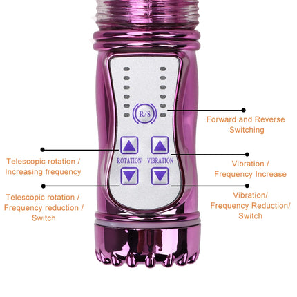 Automatic Stretch Rotate Vibrators For Women Clitoris Stimulator Vaginal Anal Plug Fake Dildos Female Masturbator Sex Toys Adult