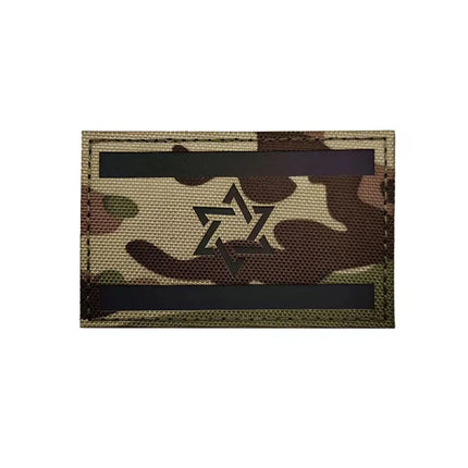 Israeli National Flag Reflective Patches Embroideried Military Uniform Armband Tactical Morale Embroidery Badge Israel Patches