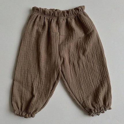 Summer New Baby Pants Korean Kids Spring Organic Cotton Loose Tiger Bear Floral Print Pants Boys And Girls Lantern Trousers