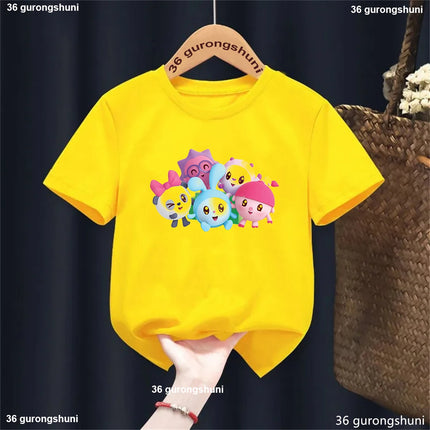 Kawaii  Girls Tshity Funny Babyriki T-Shirts Boys Girls Cartoon Tshirt Baby Clothes Summer Short Sleeve Kids T Shirt Tops 1-13y