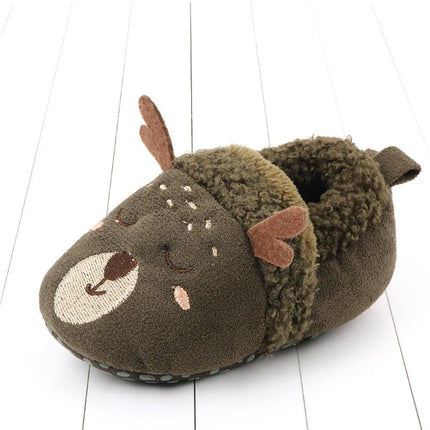 Super Keep Warm Infant Slippers Toddler Baby Shoes Baby Boy Girl Knit Crib Shoes Cute Cartoon Anti-slip Prewalker Baby Slippers