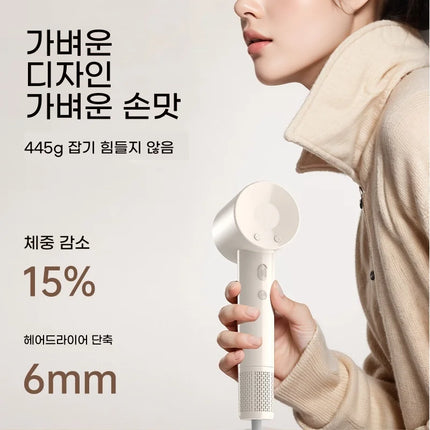 Ion Hair Dryer Portable High-Speed Negative for Home Use Bladeless Fast Drying Quiet Lightweight Hair Care 1500W BLDC Motor