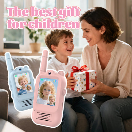 2PCS Kids Video Walkie Talkie Parent-Child Interactive Leisure Pager Remote Intercom Mini Telephone Toy for Gift