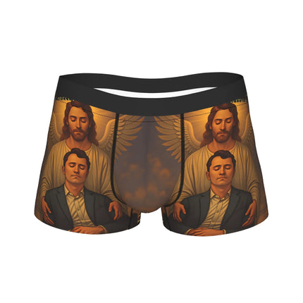 Charlie Kirk Angelic Advocate  Underwear  Funny Panties Printed Boxer Brief For Men 3D Pouch Plus Size Boxershorts
