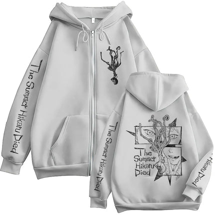 Anime The Summer Hikaru Died Hikaru Yoshiki Zipper Hoodies Men Women Fashion Zip Up Sweatshirts Long Sleeve Hoodie Jackets Coats