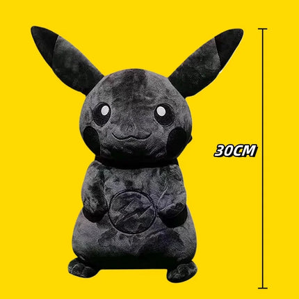 30CM Pokemon X Fragment Anime Character Dark Pikachu Doll Kawaii Pop Doll Black Pikachu Pillow Birthday Gift Female