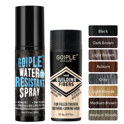 Maximum Hold Hair Fiber Waterproof Spray Hair Building Fibers Perfect for All-Day Wear Fiberhold Spray for Fine or Thinning Hair
