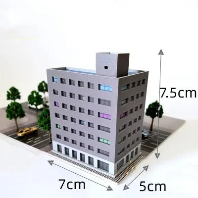 1:300 Assembled Building Model Scene Battle Damage Urban Street House High-Rise Viaduct