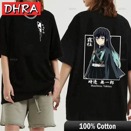 Japanese Anime Demon Slayer Graphic Zenitsu Shinobu T-Shirt Fashion Tanjiro Inosuke Zenitsu Womens T Shirt Men Tees Nezuko Tops