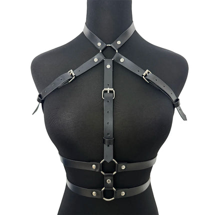 Fashion Women PU Leather Harness belt Chest Harness Corset Body Decortive Harness Punk Style Gothic Clothing Accessories