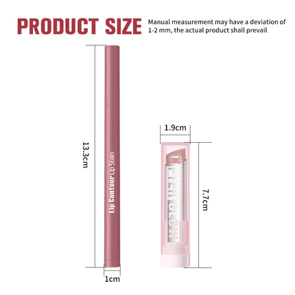 2pcs/set Lip Liner Pencil Smooth Moisturizing Lip Balm Lip Coutour Natural Look Long Lasting Hydrating Lips Makeup Kit