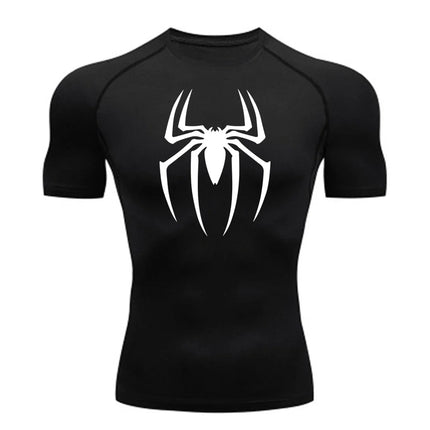 Men's Spider Print Sports Top - Quick-Dry Breathable / Men's Spider Print Sports Top - Quick-Dry Breathable
