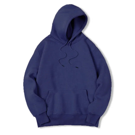 Masculino Cor Sólida Com Capuz Suéteres Masculino Camisola De Lã Quente Moda Roupas De Rua Solta Respirável  Hoodie Men