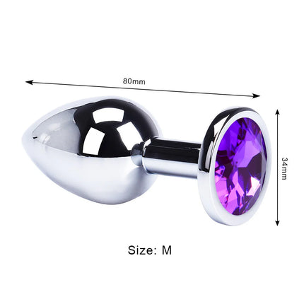 Anal Plug Jewelry Colorful Crystal Anal Plug Stimulator Anal Massage Dilatancy Toys G-point Massage Sex Wellness Adult Pleasure