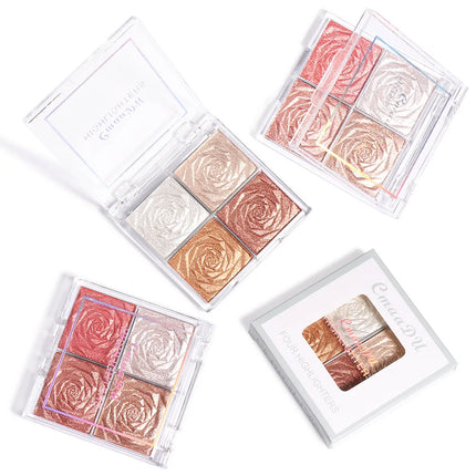 Highlighter Contour Palette illuminator Makeup 3D Bronzer Matte Contour Powder Rose Blush Highgloss Palette Cosmetics