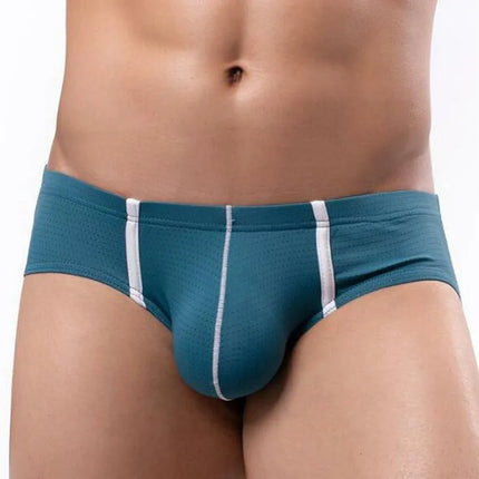 Sissy men underwear ropa interior sexi para hombre Ice Silk gay Low Waist Mesh Breathable boxers & briefs Swimming Bikini trunks