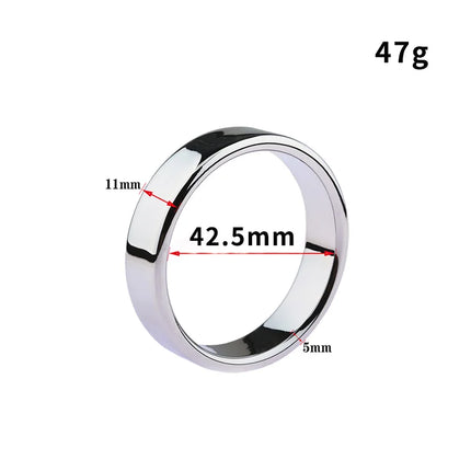 6 sizes Stainless Steel Male Penis Ring Ball Scrotum Stretcher Ejaculation Delay Metal Cock Rings BDSM Sex Toys For Men Cockring