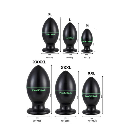 6 Size Buttplugs Anal Beads Balls Cunt Plug Dilatador Anal Plug Sex Toys Small And Big 9.5cm Huge Anal Plug Toys For Women Men
