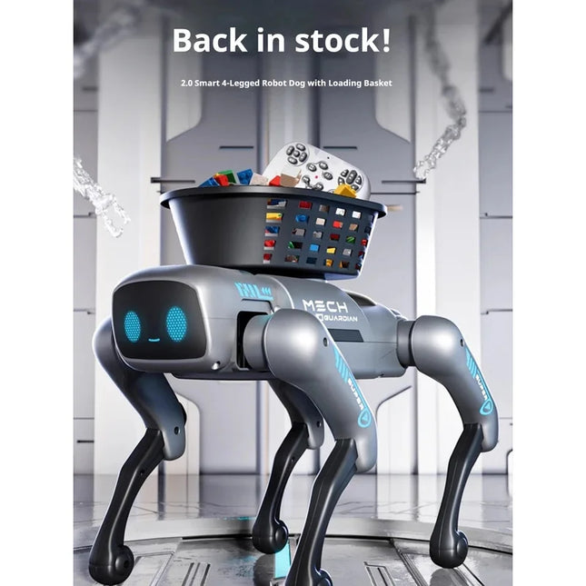 2026 Upgrade AI Intelligent Robot Dog Remote Control Programmable With Loading Basket Children Festival Birthday Toy