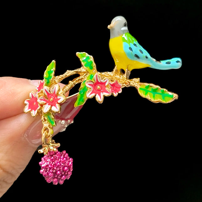 Classic Rhinestone Bird Brooches for Women Unisex Enamel Animal Pins Office Party Friend New Fashion Gifts Jewelry Accessories