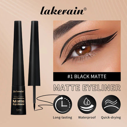 Waterproof Eyeliner Pen Matte Liquid Eyeliner 17H Long Wear Sweat Proof Smudgeproof Stain-free Ultra-fine Liquid Cosmetics