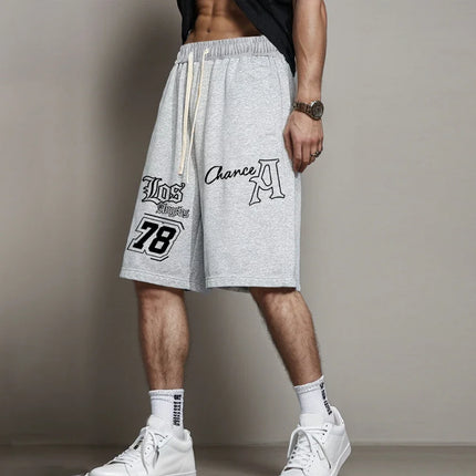 Los Angeles Print Shorts Summer Jogging Soft Loose Sports Shorts Comfortable Fashion High Street Casual Sweatpants Men's Shorts